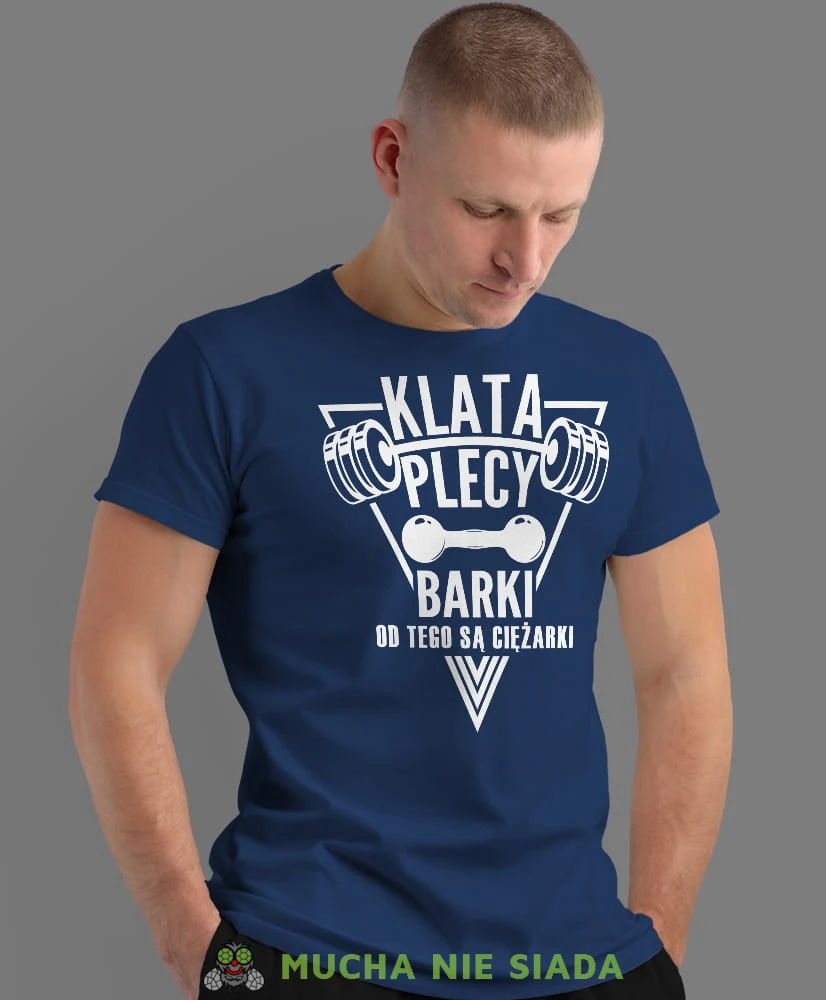 klata plecy barki od tego są ciężarki, granatowa koszulka na siłownię, męska koszulka, koszulka sportowa, na sport, gym, na siłownię.jpg