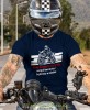 kiedy humor Ci się zjebie wsiądź na motor będziesz w niebie, granatowa koszulka motocyklowa, motocykl, motocyklista.jpg